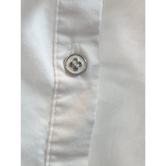 WHITE X Large New York & Co 7th Ave Design Studio Pullover Fitted Blouse Button - Picture 5 of 7